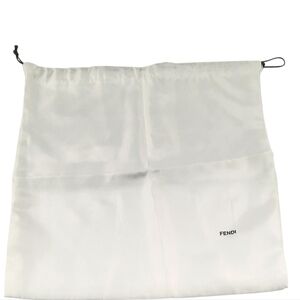 Fendi Dust Bag Travel Storage With Drawstring White 13” X 13”